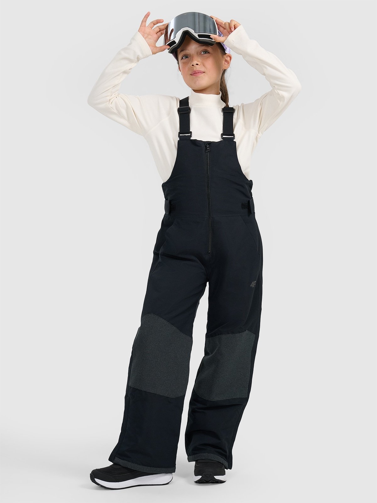 4F Spodnie snowboardowe membrana 10000 dziewczęce - czarne 140 (9-10 lat)