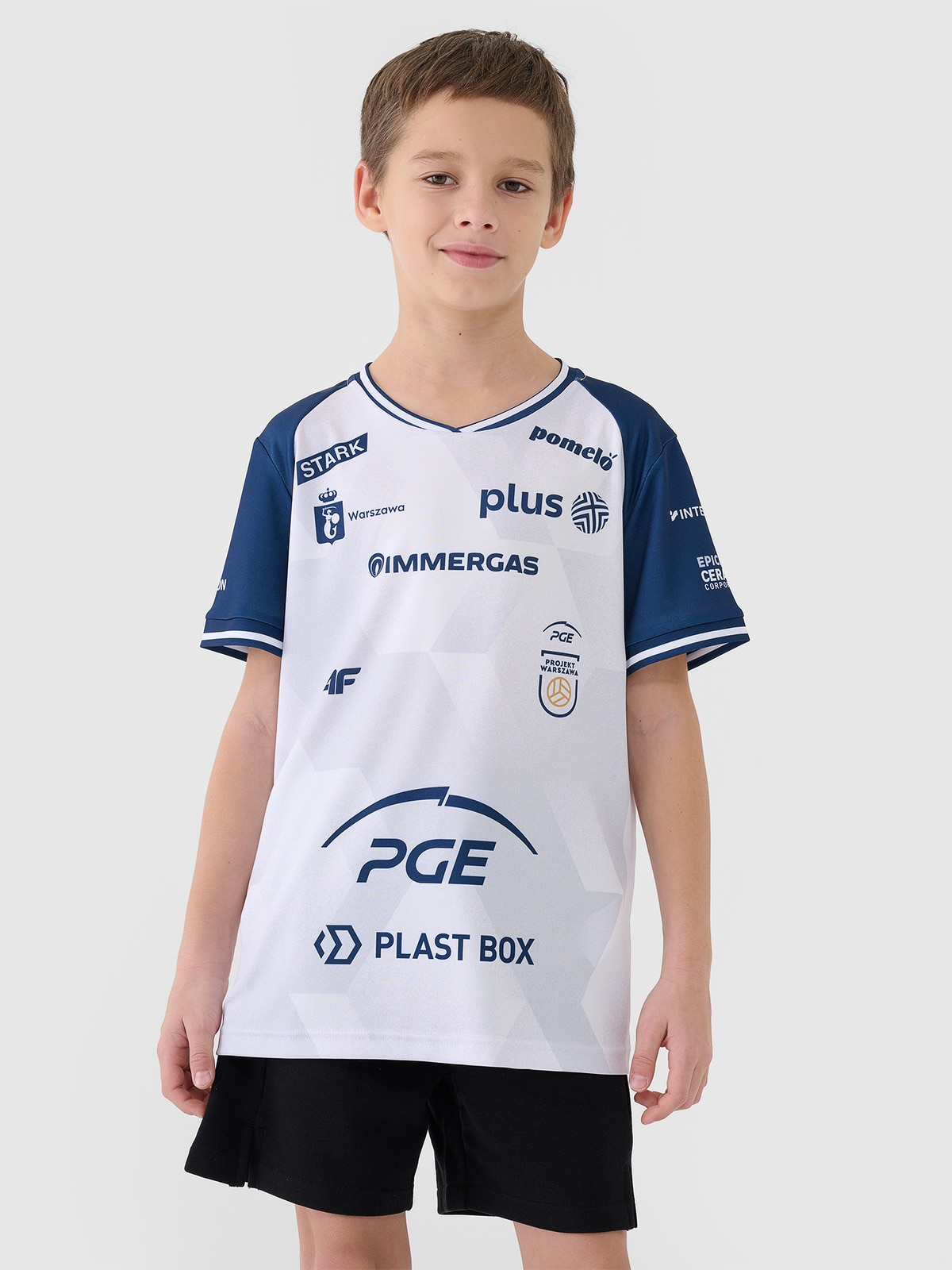 4F Koszulka meczowa replika domowa z sezonu 2024/25 dziecięca 4F x PGE Projekt Warszawa - multikolor 122/128 (6-8 lat)