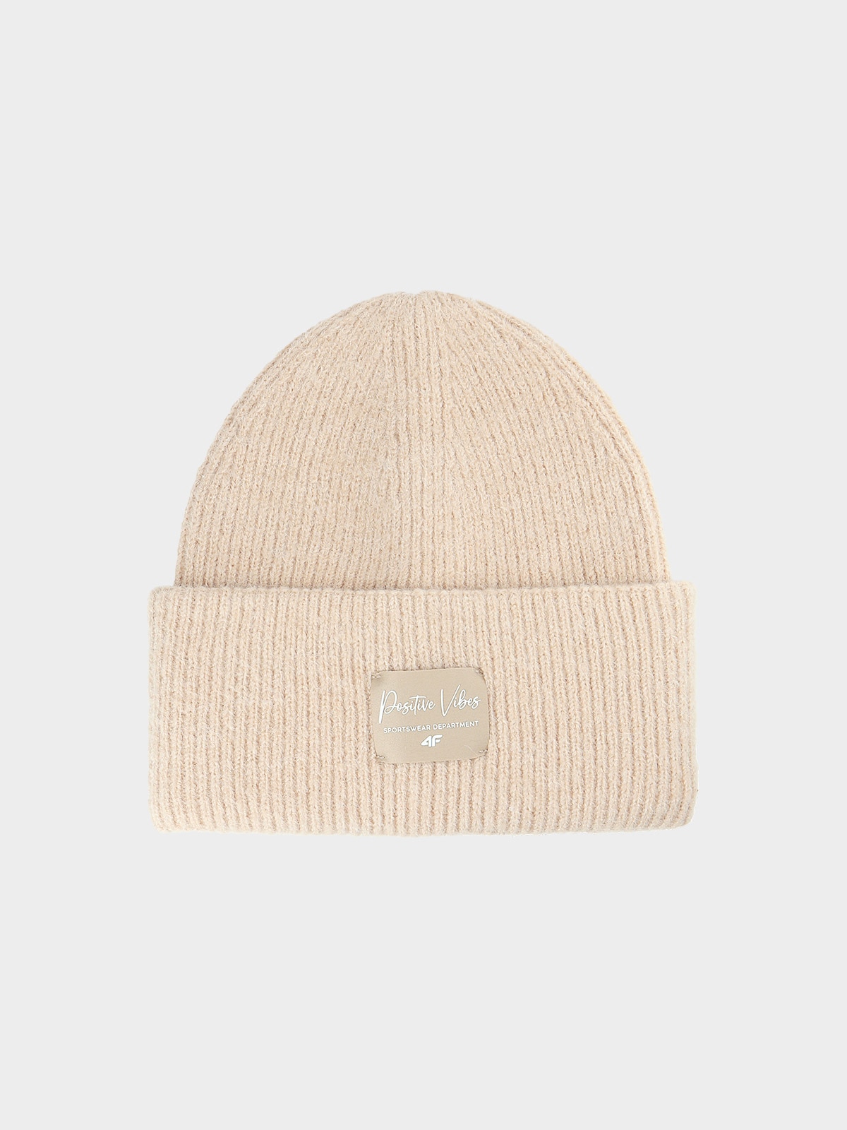 4F Czapka zimowa dziewczęca - beżowa Uniwersalny