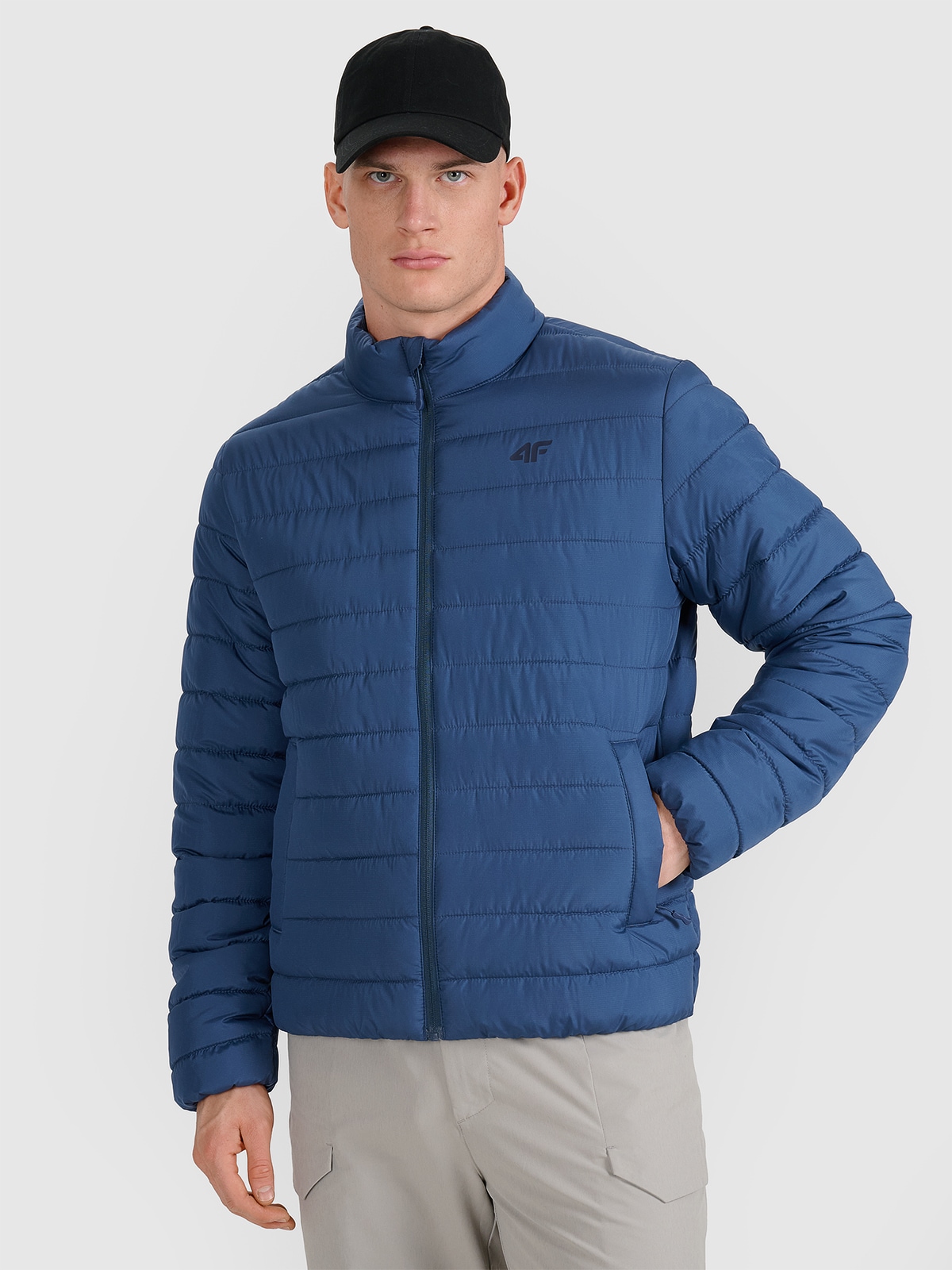 4F Kurtka puchowa z wypełnieniem syntetycznym męska - granatowa XXL
