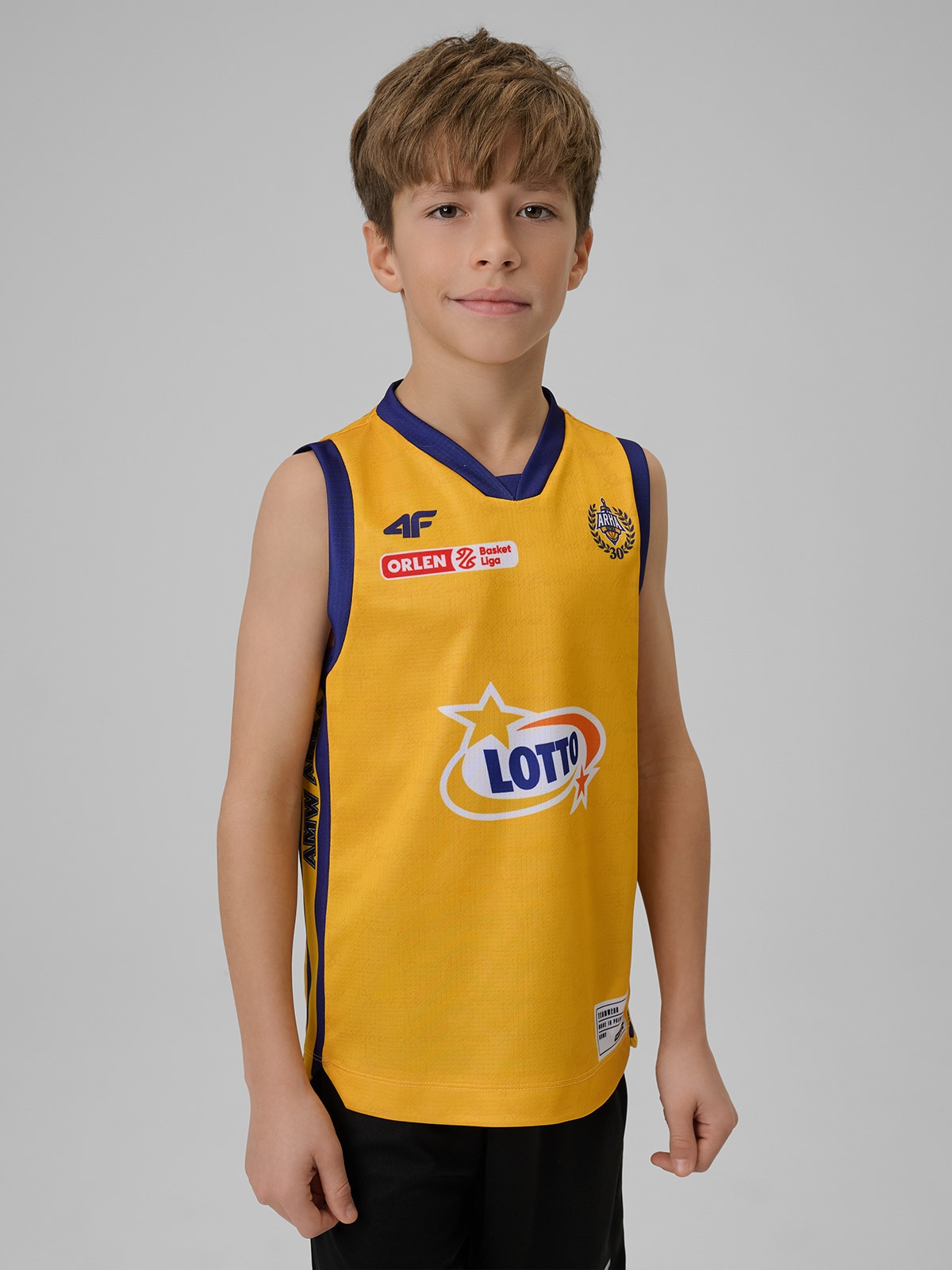 4F Koszulka meczowa replika domowa z sezonu 2025/26 dziecięca 4F x Arka Gdynia - żółta 146/152 (10-12 lat)