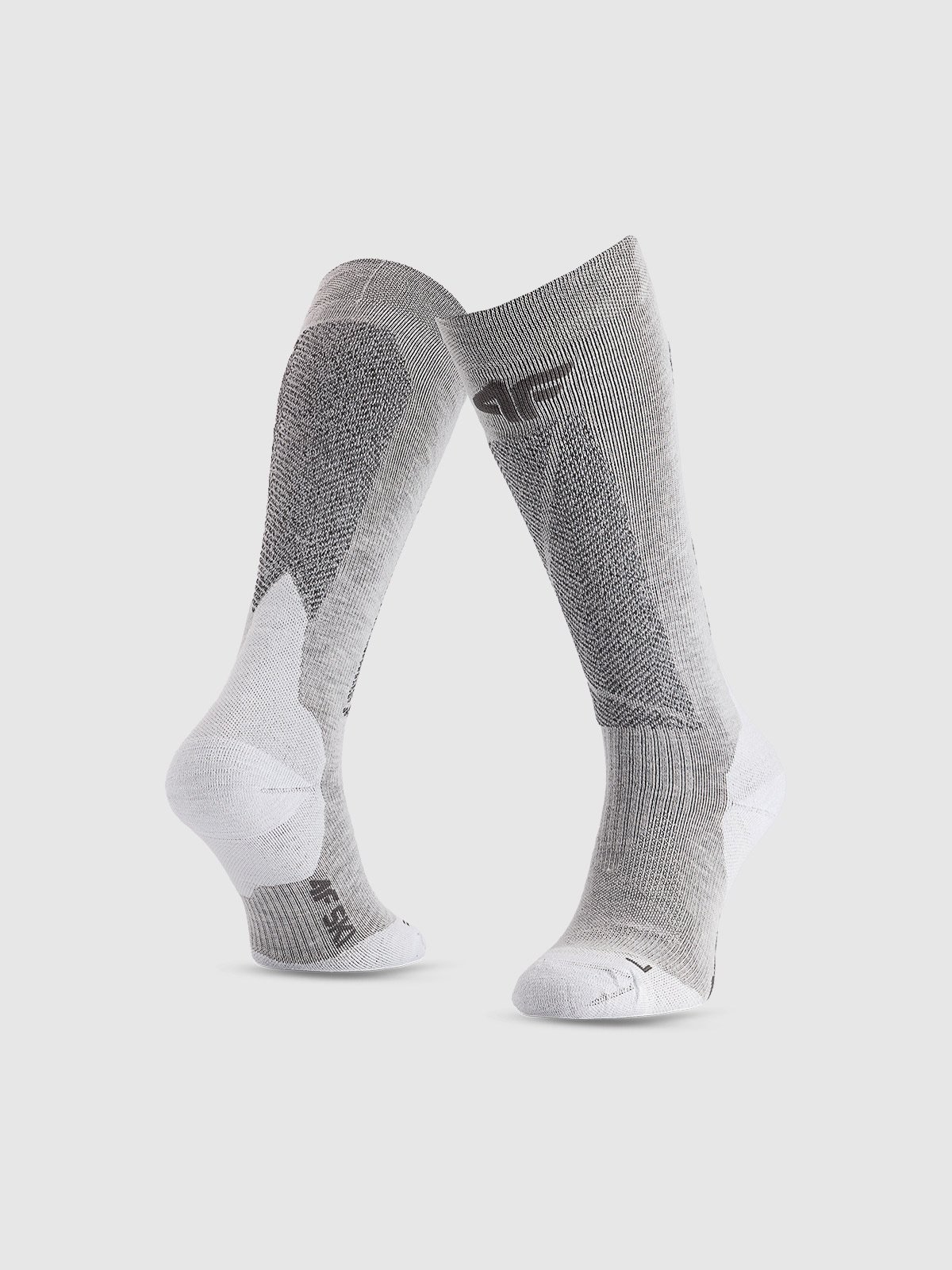 4F Skarpety narciarskie z wełną merino damskie - szare 35-38