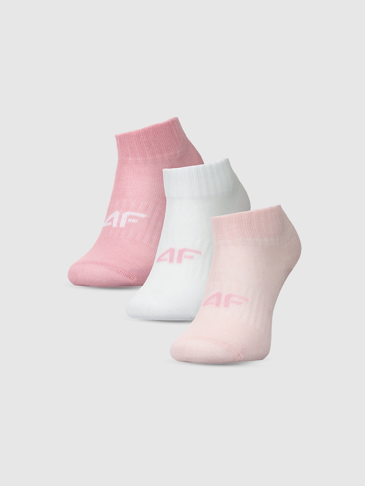 4F Skarpetki casual za kostkę (3-pack) dziewczęce - multikolor 38-40