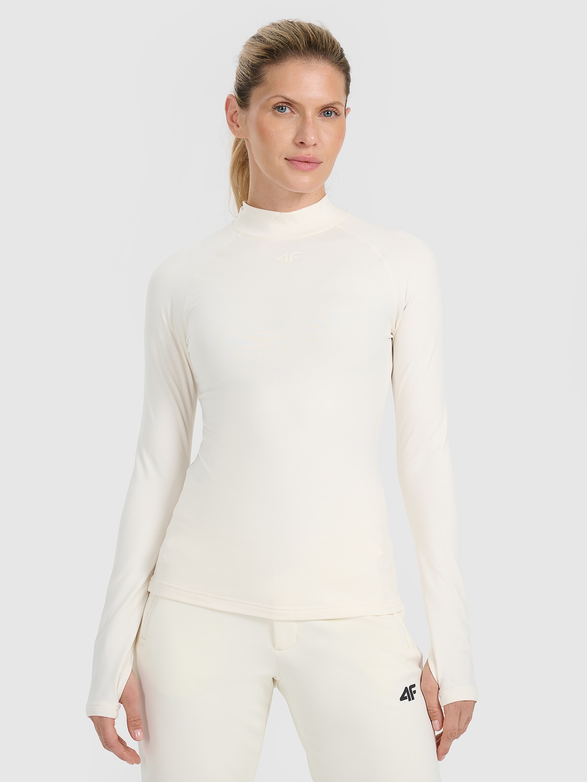 4F Bielizna termiczna ocieplana (góra) damska - biała XL