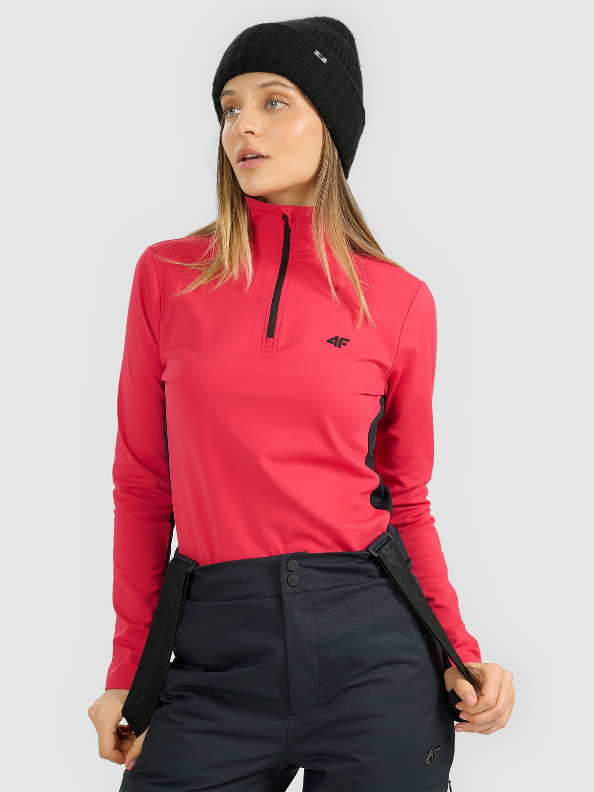 4F Bielizna termiczna ocieplana (góra) damska - różowa S