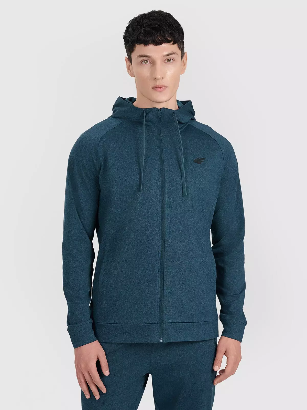 4F Bluza treningowa regular szybkoschnąca męska - granatowa S