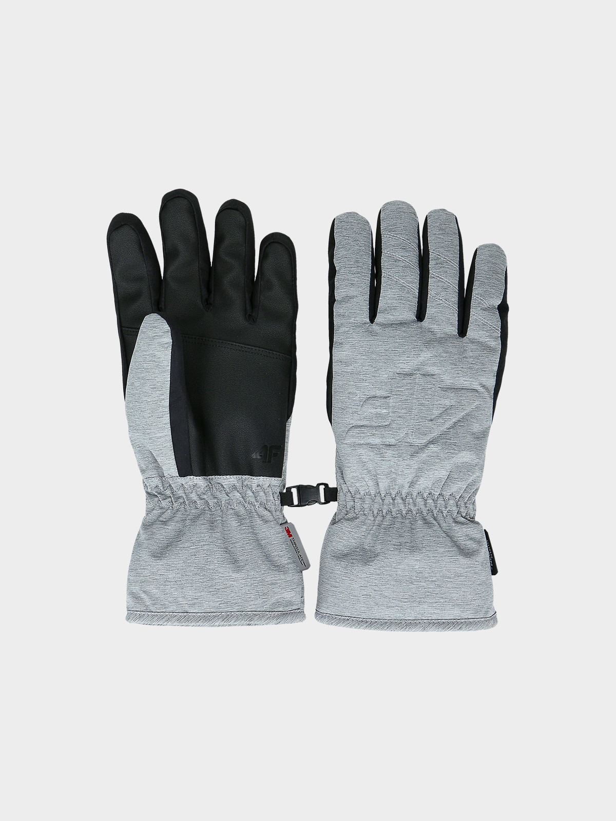 4F Rękawice narciarskie Thinsulate damskie - szare L