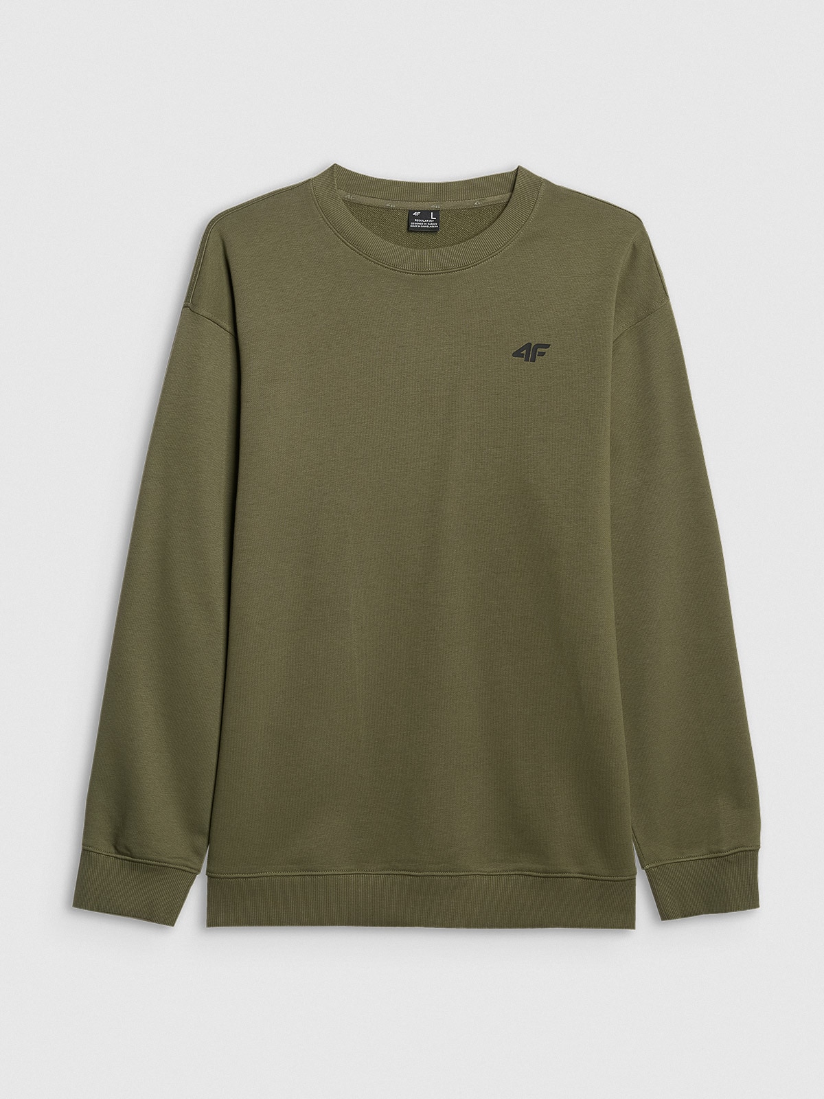 4F Bluza dresowa nierozpinana bez kaptura męska - khaki 3XL