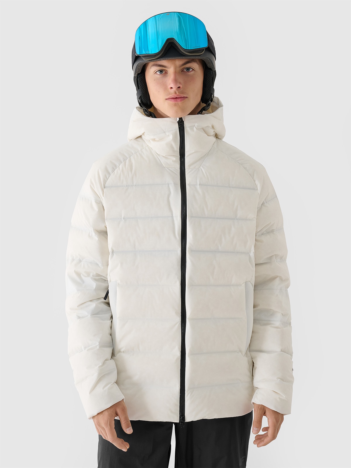 4F Kurtka zimowa puchowa 4FPRO z wypełnieniem naturalnym i membraną Pertex 20000/20000 męska - biała M