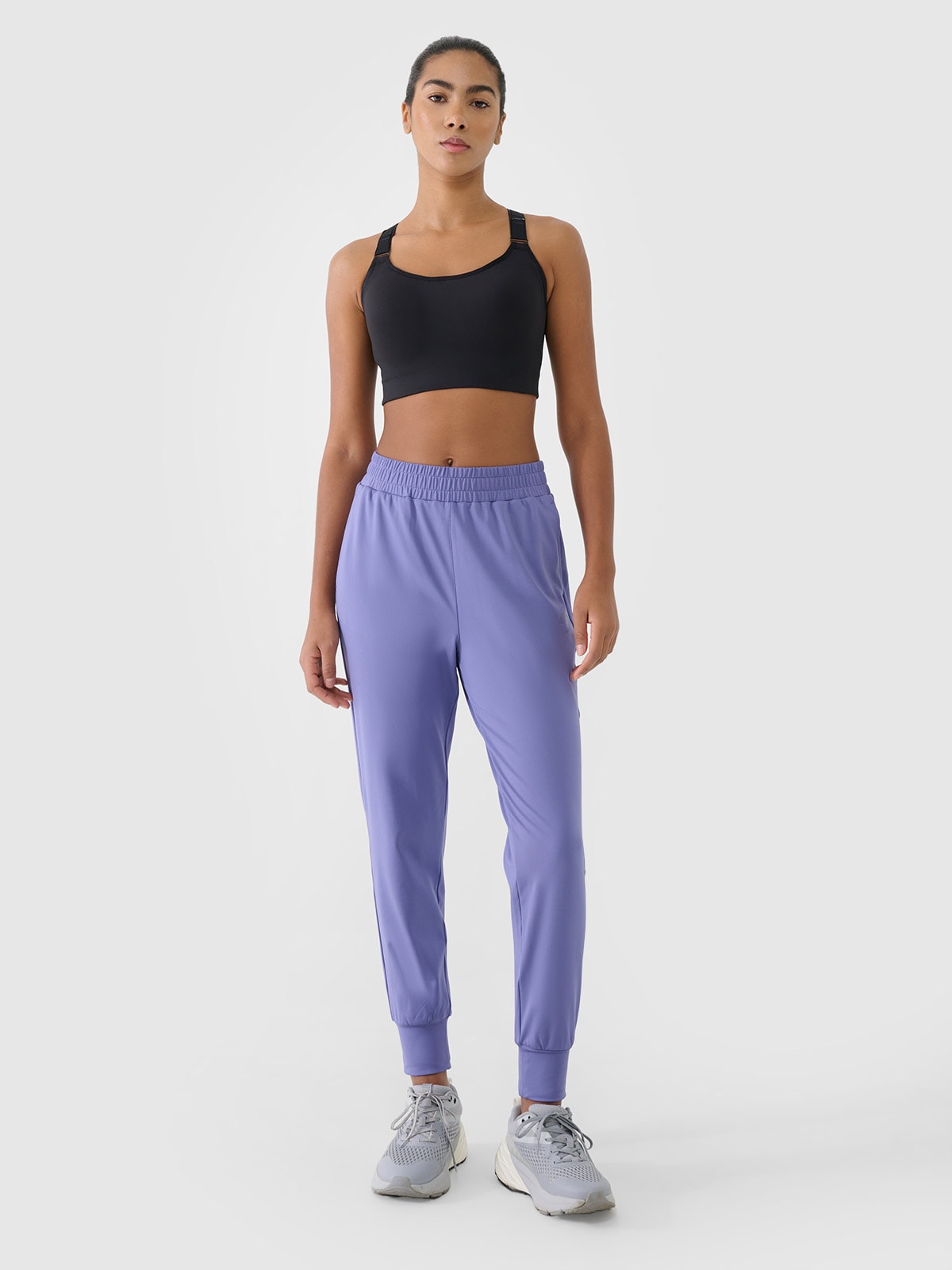 4F Spodnie treningowe szybkoschnące damskie - granatowe S