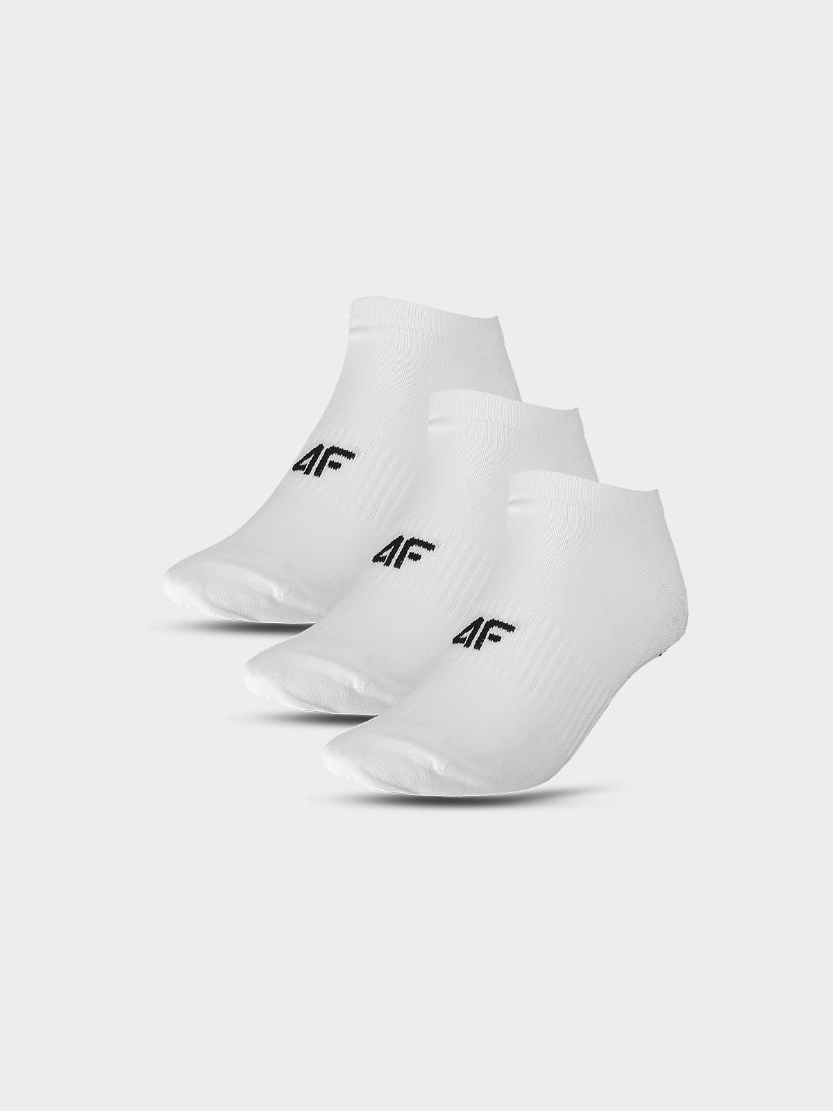 4F Skarpety casual przed kostkę (3-pack) męskie - białe 39-42