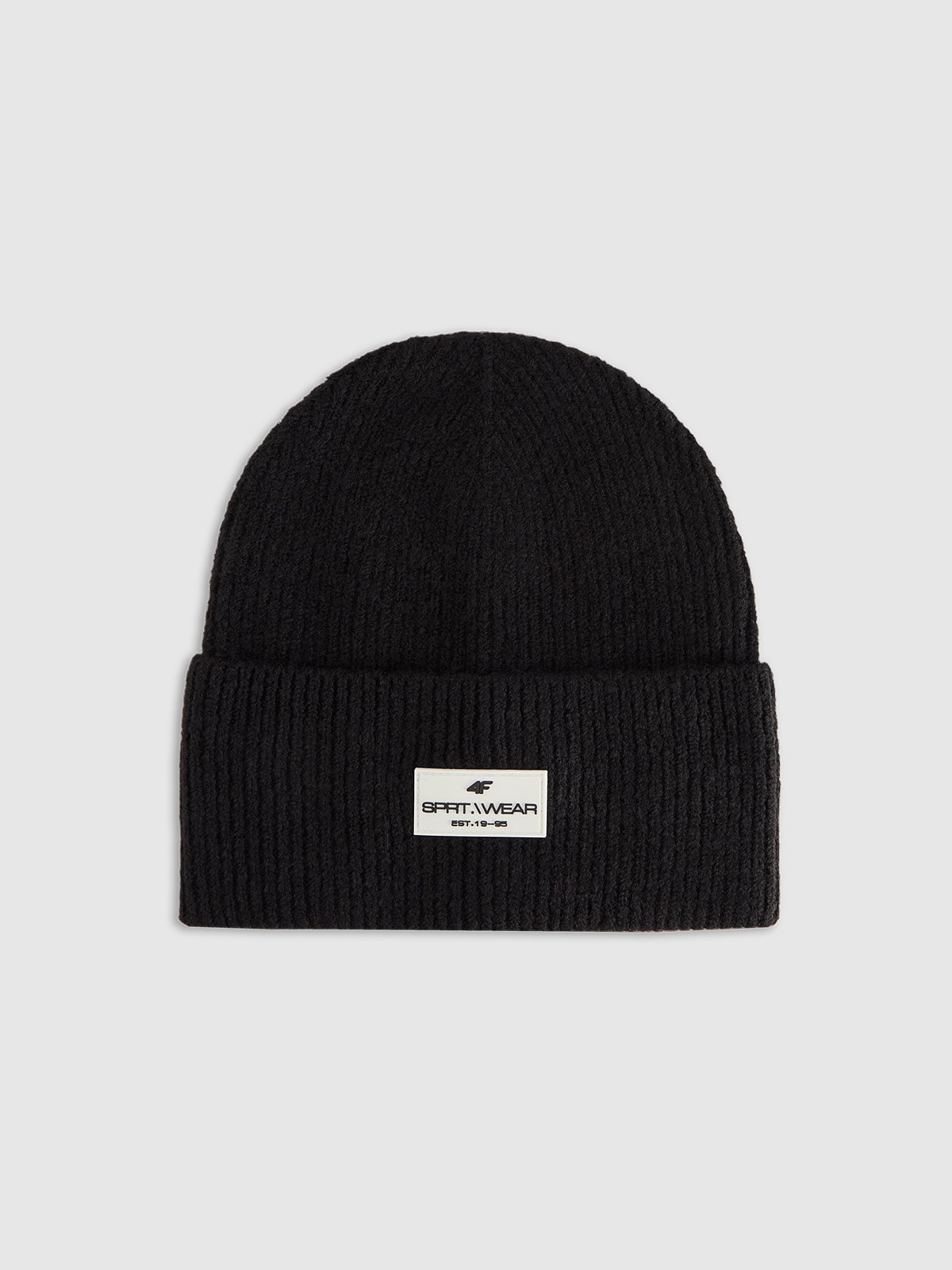 4F Czapka beanie damska - czarna M