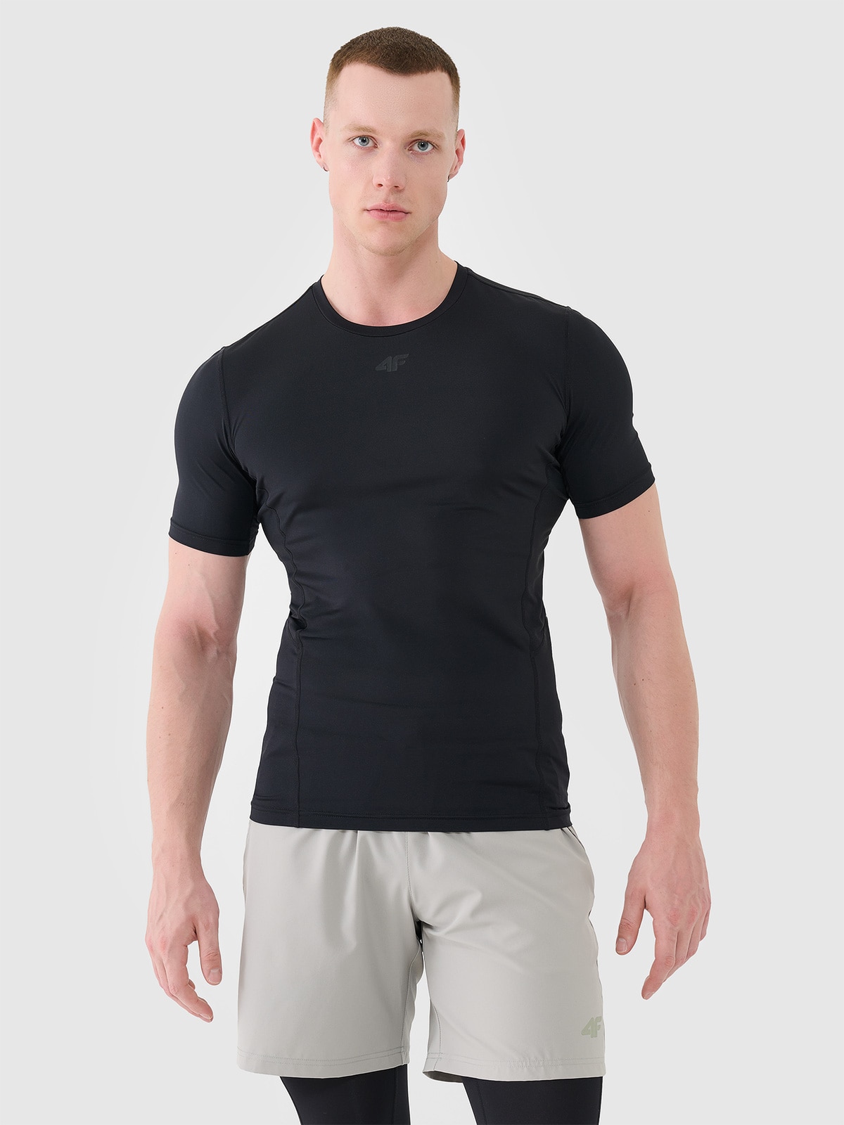 4F Koszulka treningowa szybkoschnąca męska - szara L