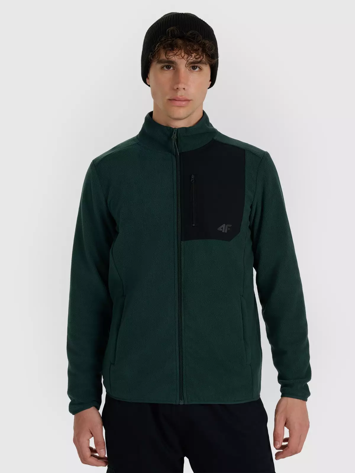 4F Polar ze stójką regular męski - zielony S