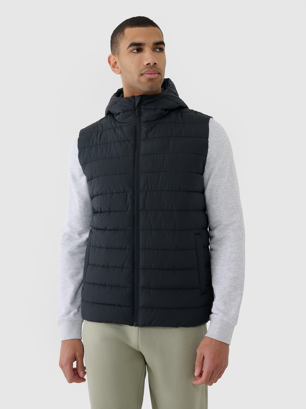 4F Bezrękawnik puchowy z wypełnieniem syntetycznym męski - czarny M