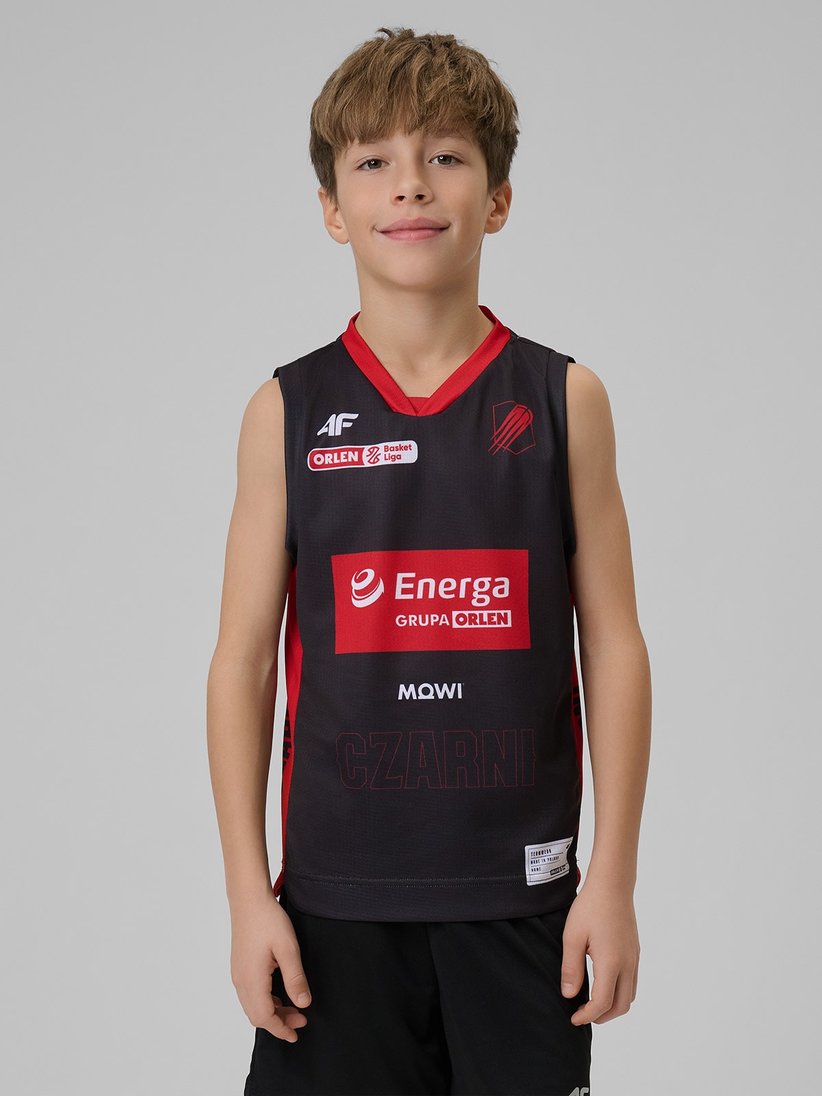 4F Koszulka meczowa replika wyjazdowa z sezonu 2025/26 dziecięca 4F x Czarni Słupsk - czarna 146/152 (10-12 lat)