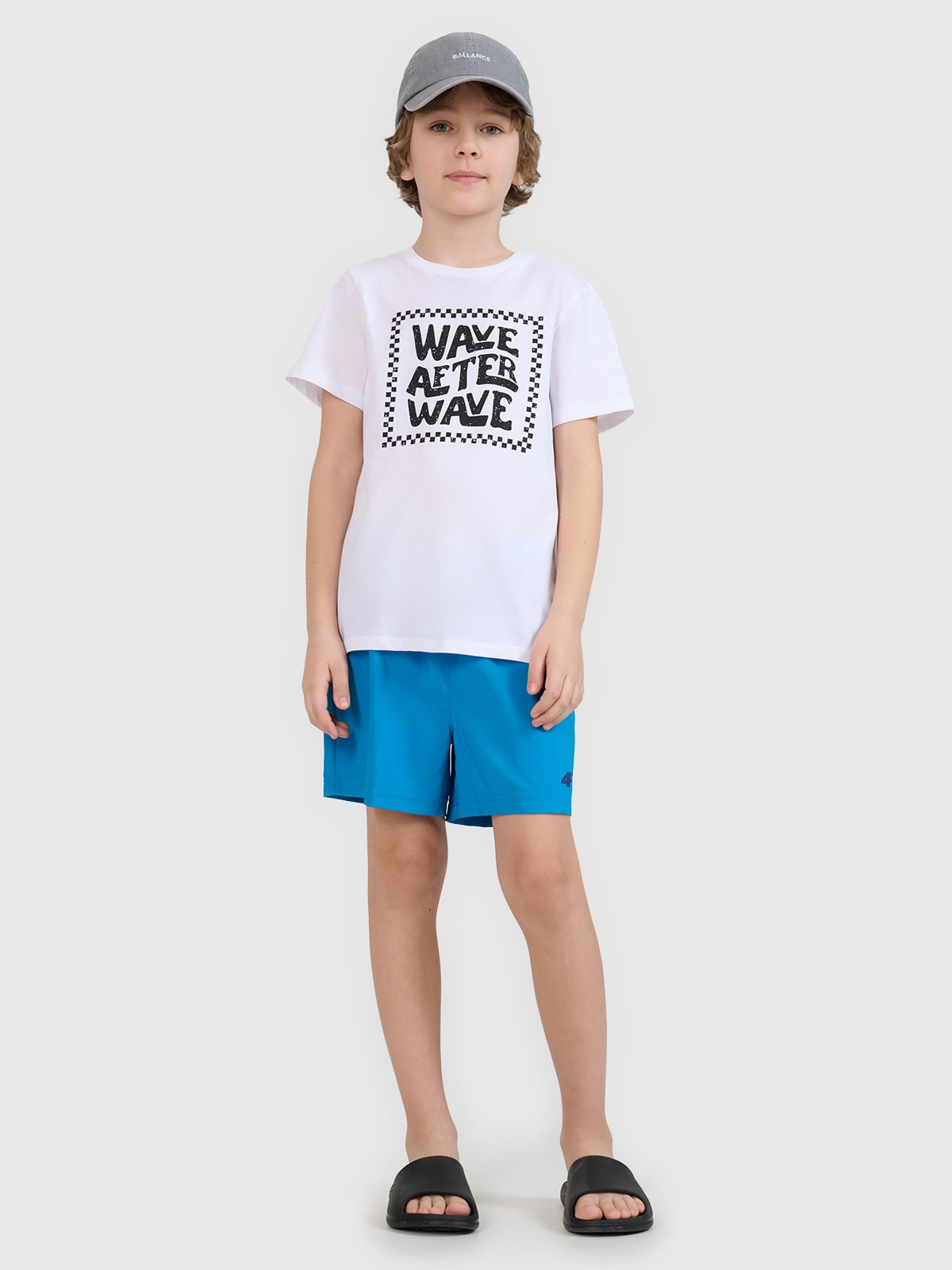 4F Spodenki plażowe boardshorty chłopięce - niebieskie 158/164 (12-14 lat)