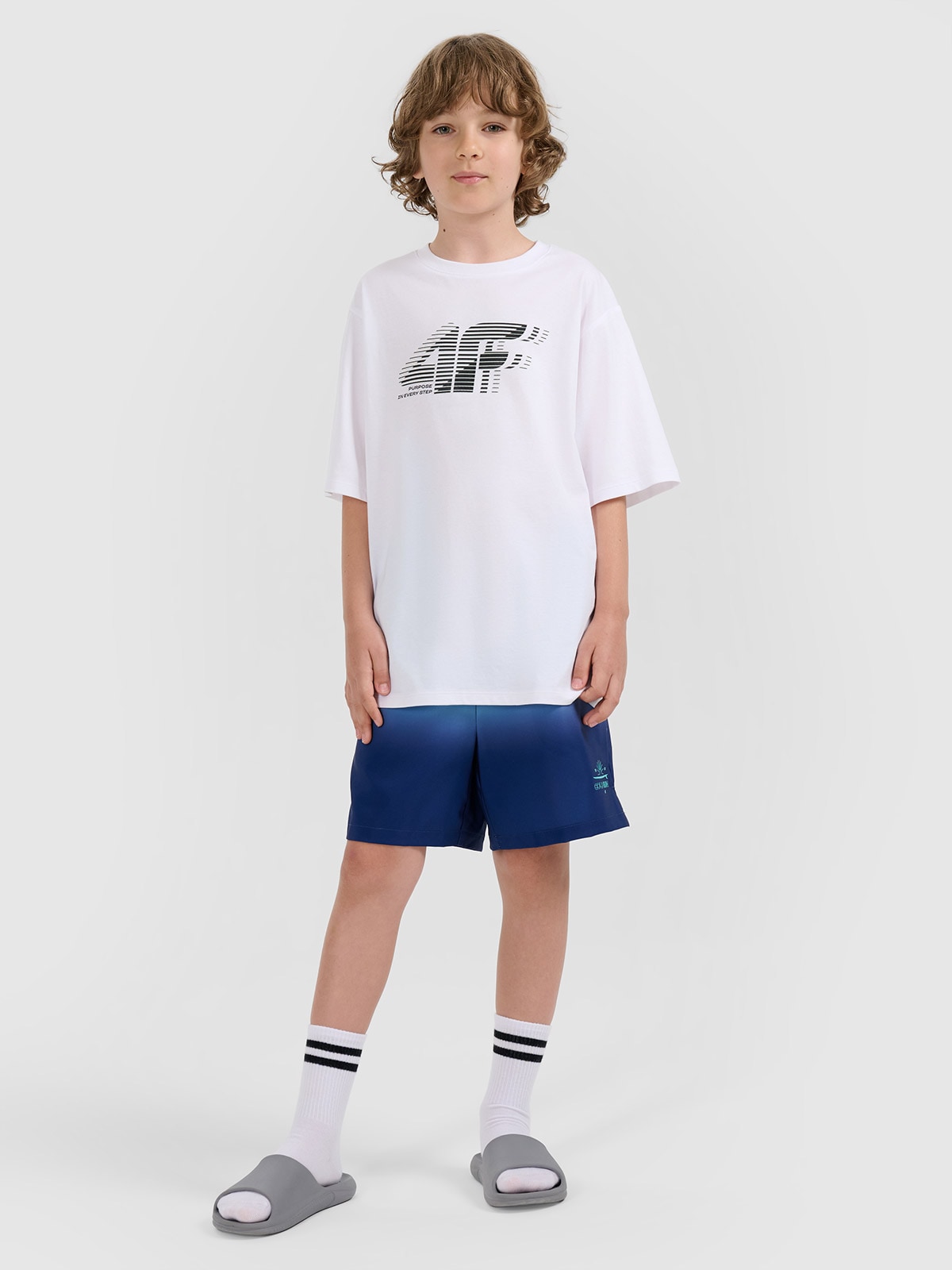 4F Spodenki plażowe boardshorty chłopięce - granatowe 158/164 (12-14 lat)