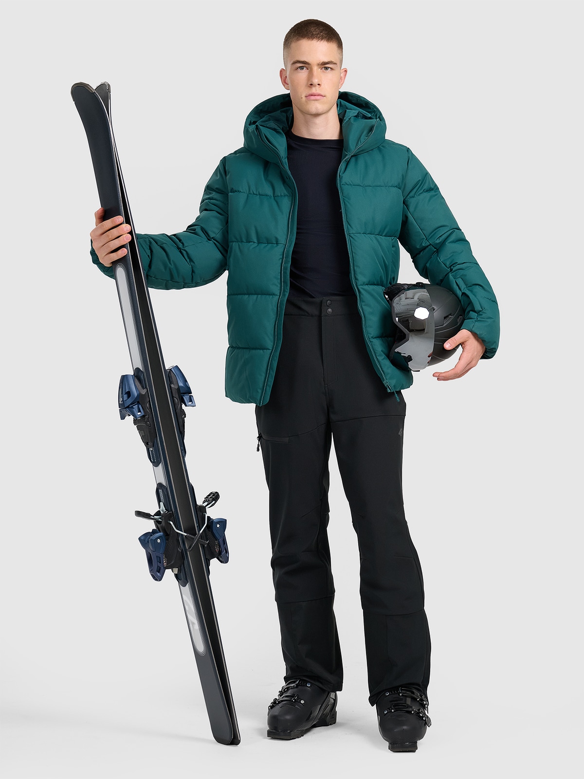 4F Spodnie narciarskie softshellowe membrana 10000 męskie - czarne XXL