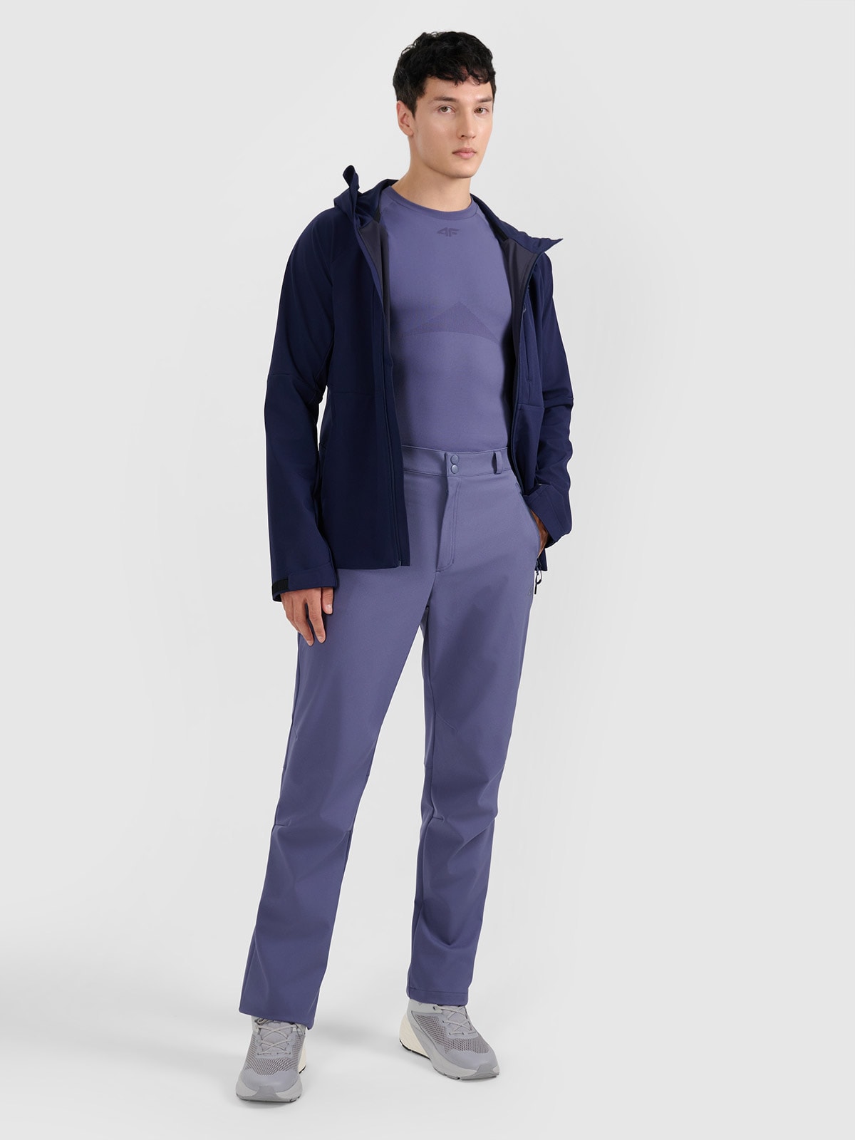 4F Spodnie trekkingowe membrana 10000 męskie - granatowe M