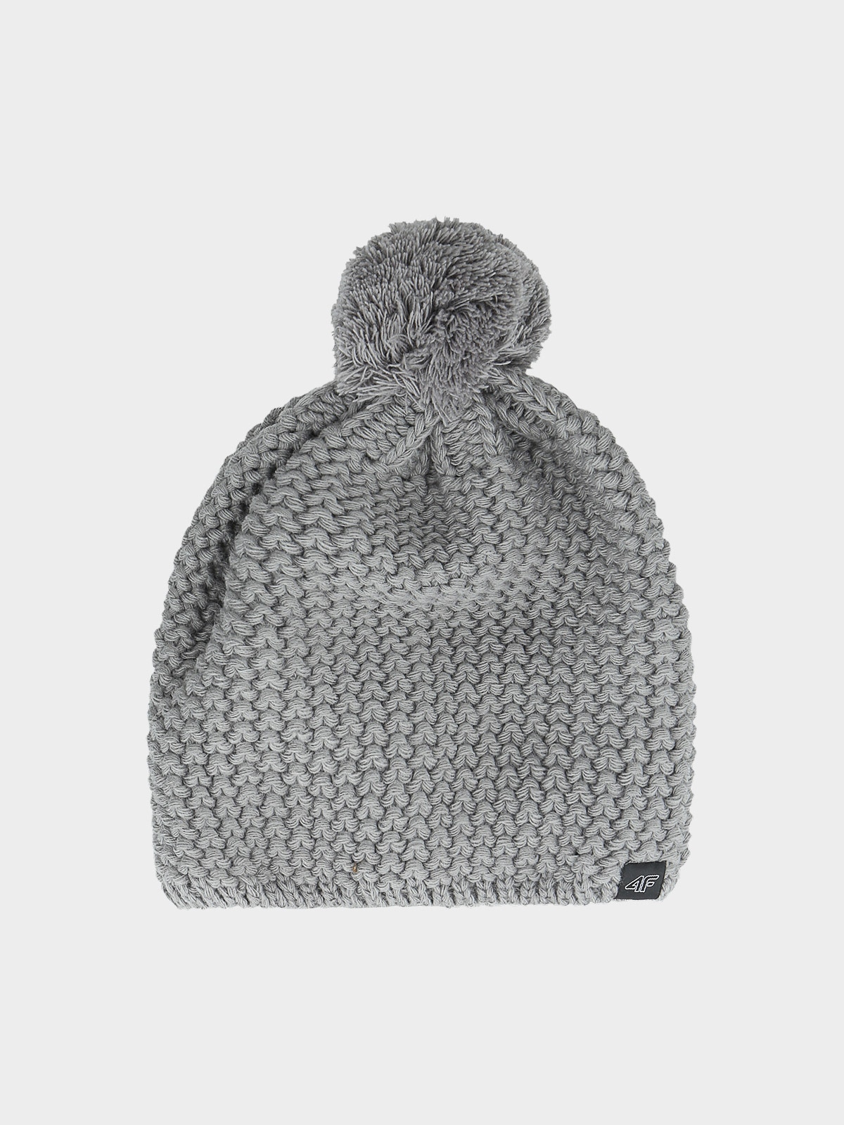 4F Czapka zimowa z pomponem męska - szara L