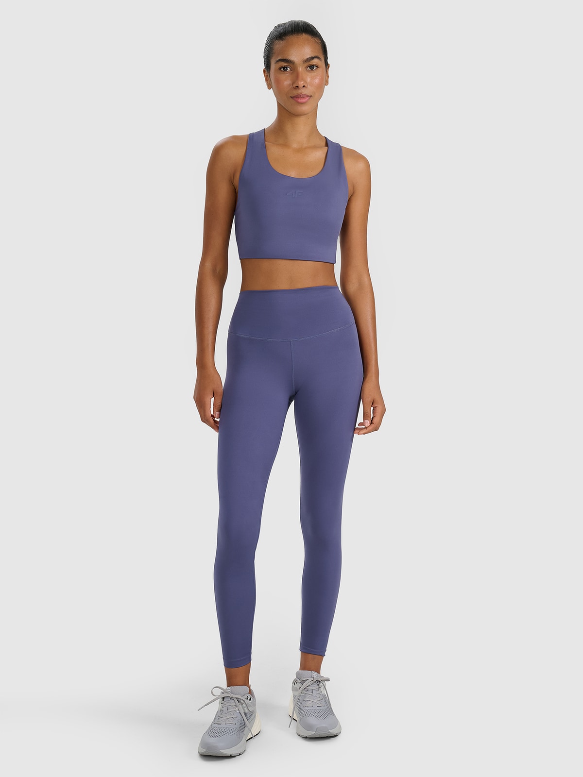 4F Legginsy treningowe szybkoschnące damskie - granatowe XS