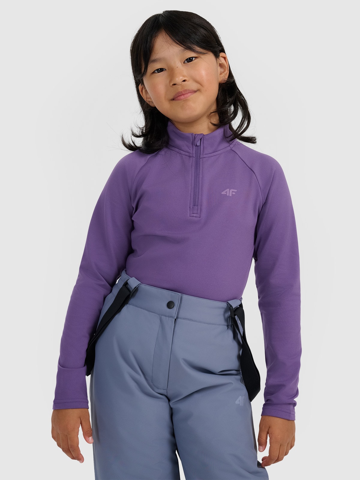 4F Bielizna termiczna drapana (góra) dziecięca - fioletowa 146/152 (10-12 lat)