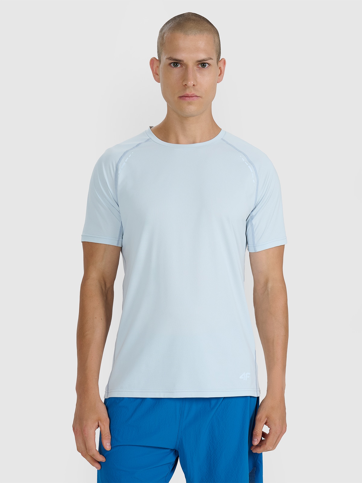 4F Koszulka do biegania w terenie szybkoschnąca męska - szara XL
