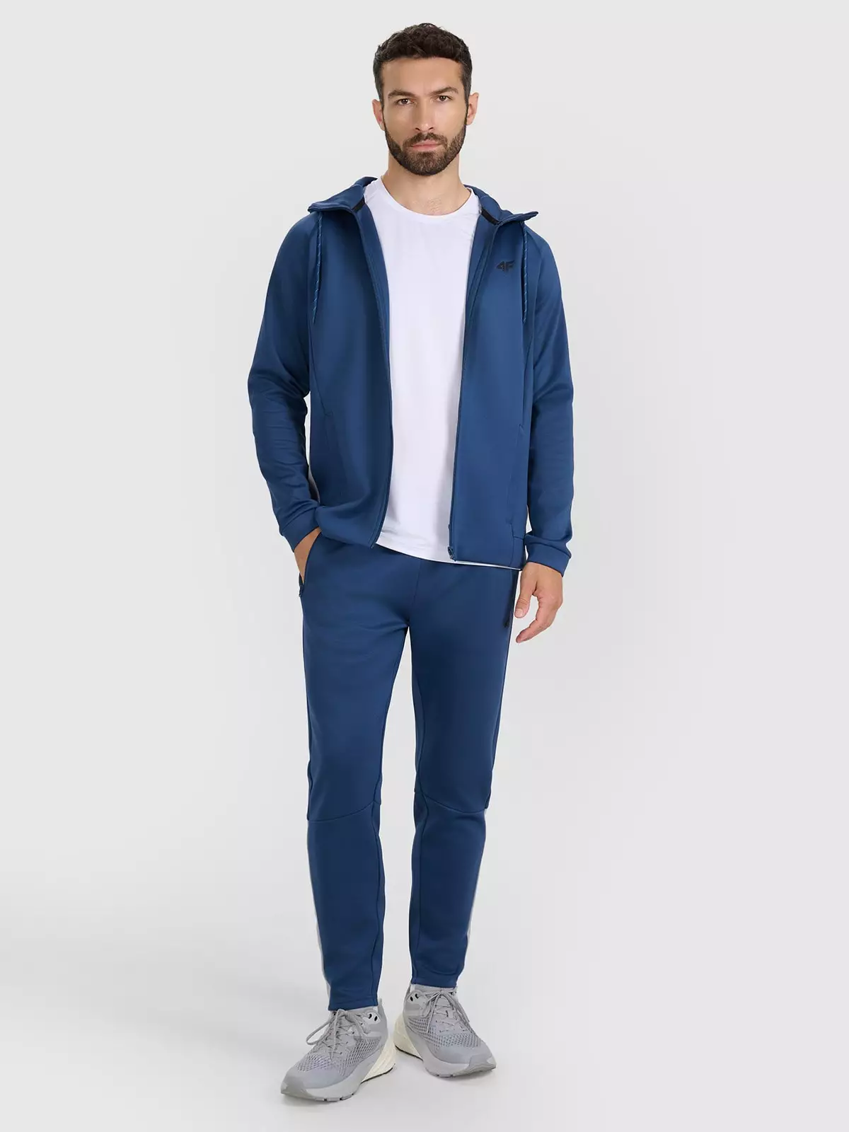 4F Spodnie treningowe szybkoschnące męskie - niebieskie XXL