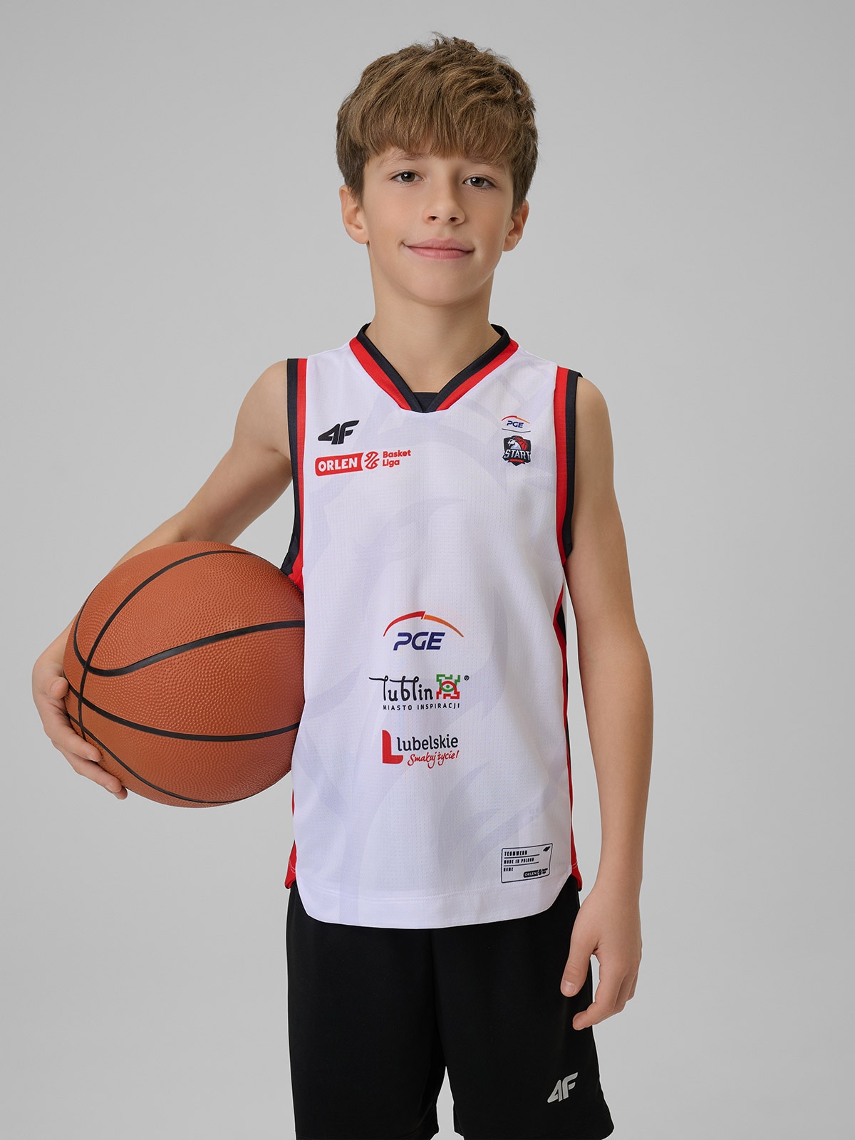 4F Koszulka meczowa replika domowa z sezonu 2025/26 dziecięca 4F x Start Lublin - biała 158/164 (12-14 lat)