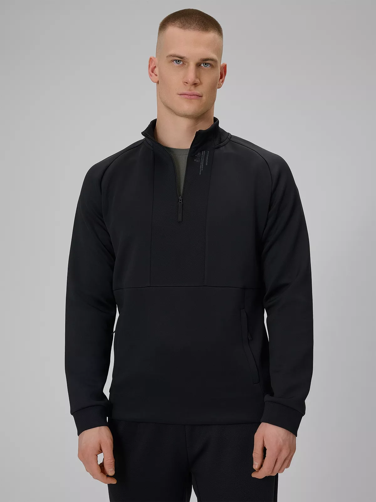 4F Bluza treningowa regular szybkoschnąca męska - czarna L