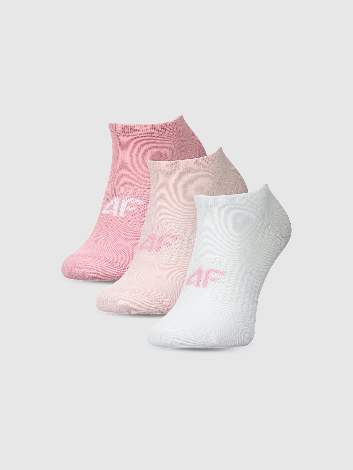 4F Skarpetki casual przed kostkę (3-pack) dziewczęce - multikolor 38-40