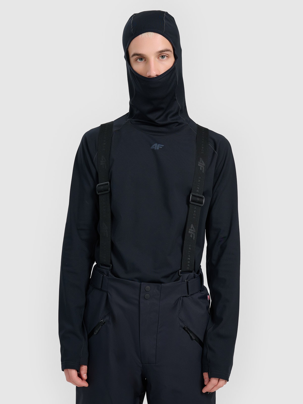 4F Bielizna termiczna z kapturem ocieplana (góra) męska - czarna XXL