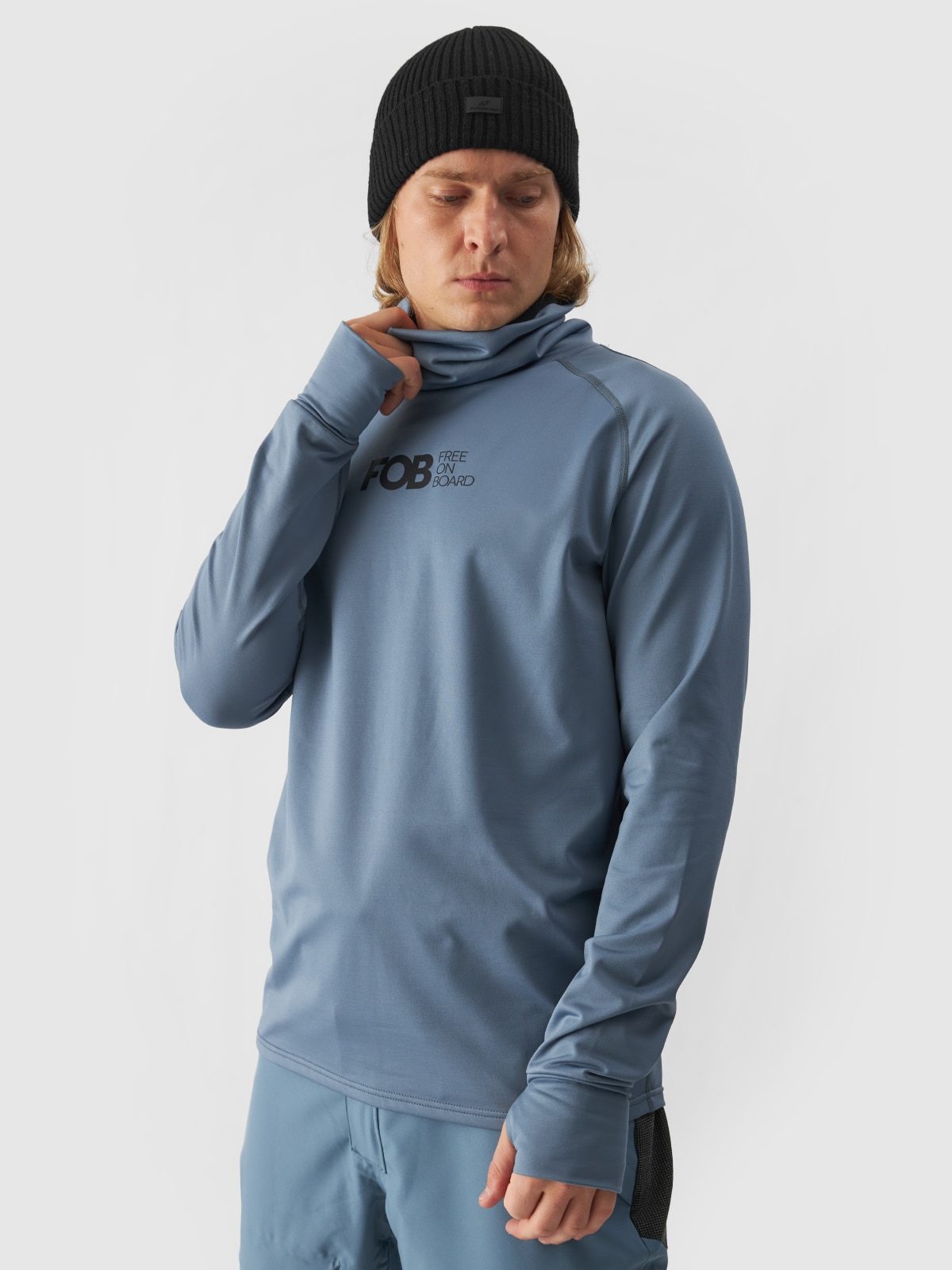 4F Bielizna termiczna ocieplana (góra) męska - niebieska XL