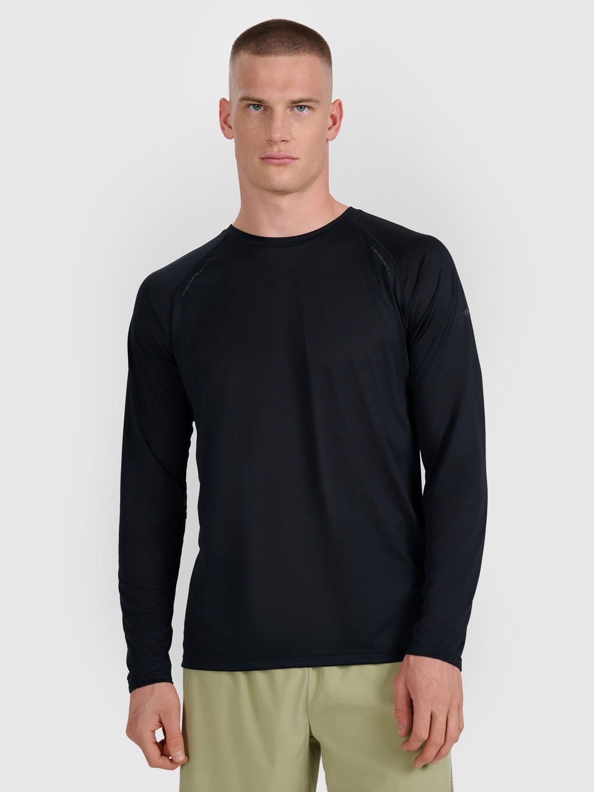 4F Longsleeve do biegania szybkoschnący męski - czarny S