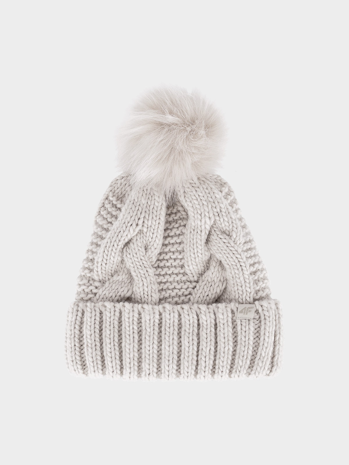 4F Czapka zimowa damska - biała S