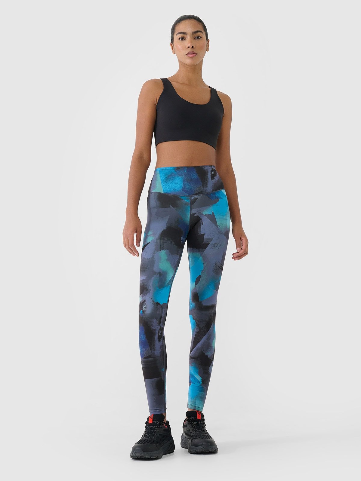 4F Legginsy treningowe z wysokim stanem damskie - multikolor M