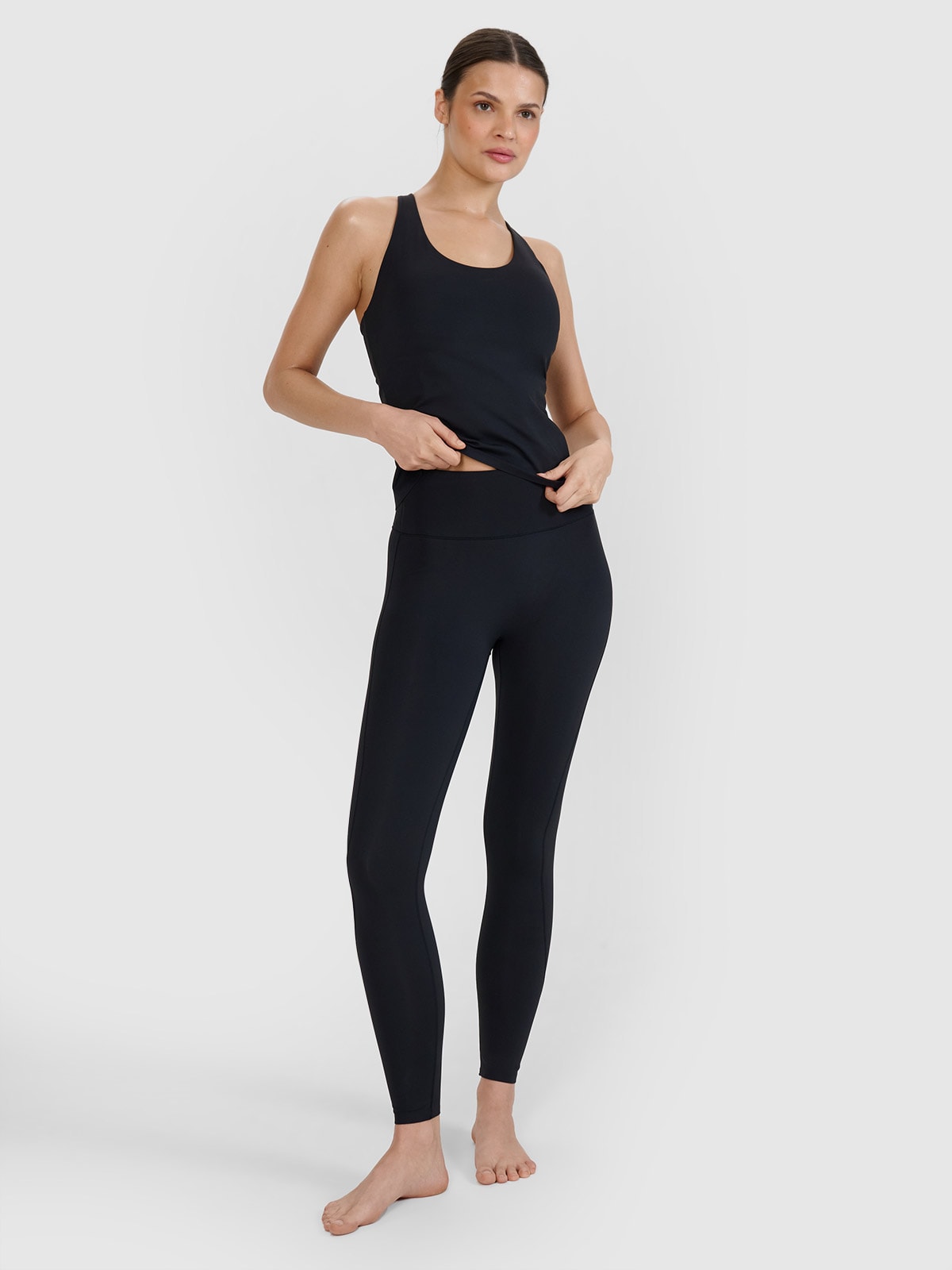 4F Legginsy do jogi i pilatesu szybkoschnące damskie - czarne XS