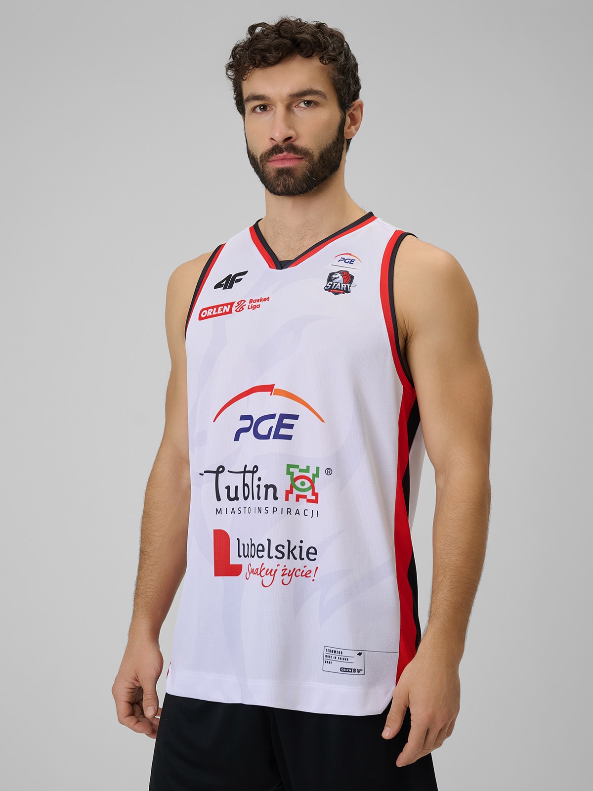 4F Koszulka meczowa replika domowa z sezonu 2025/26 męska 4F x Start Lublin - biała 3XL