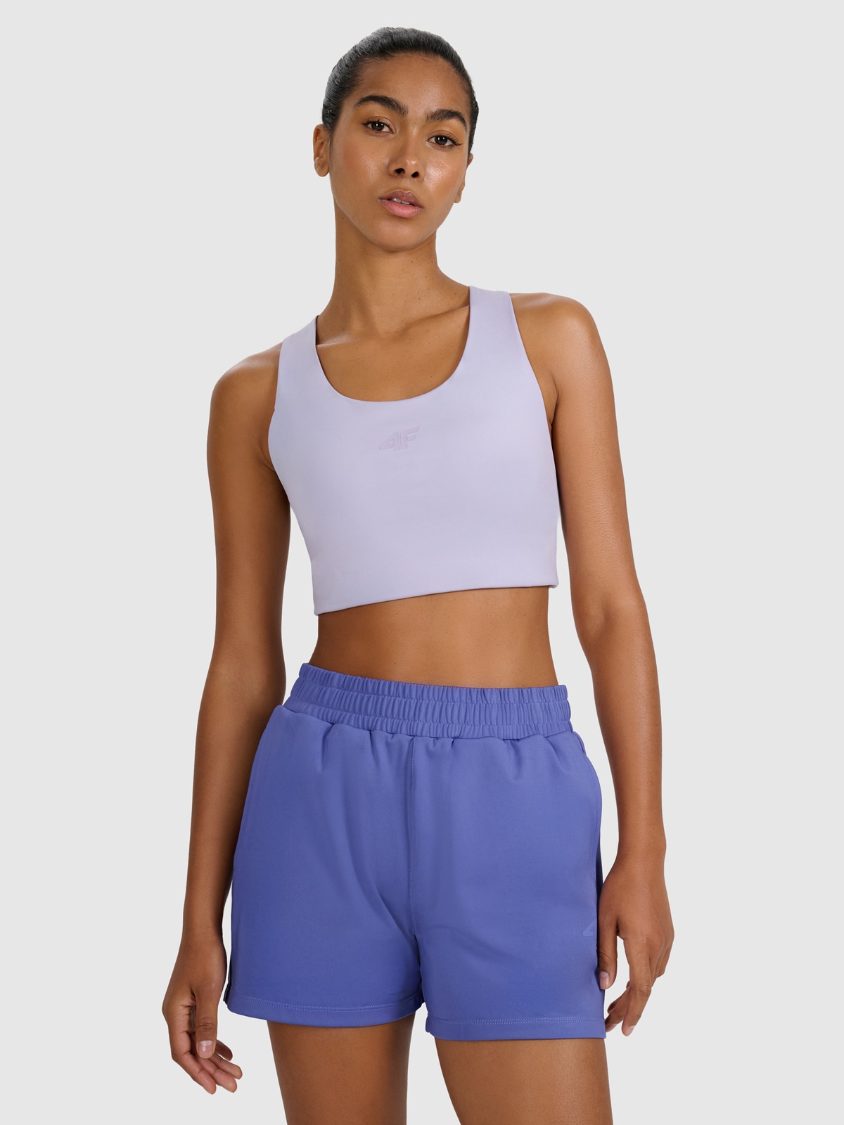 4F Biustonosz treningowy z niskim wsparciem - niebieski S