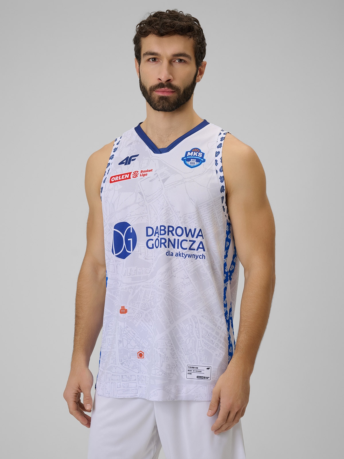 4F Koszulka meczowa replika domowa z sezonu 2025/26 męska 4F x MKS Dąbrowa Górnicza - biała 3XL