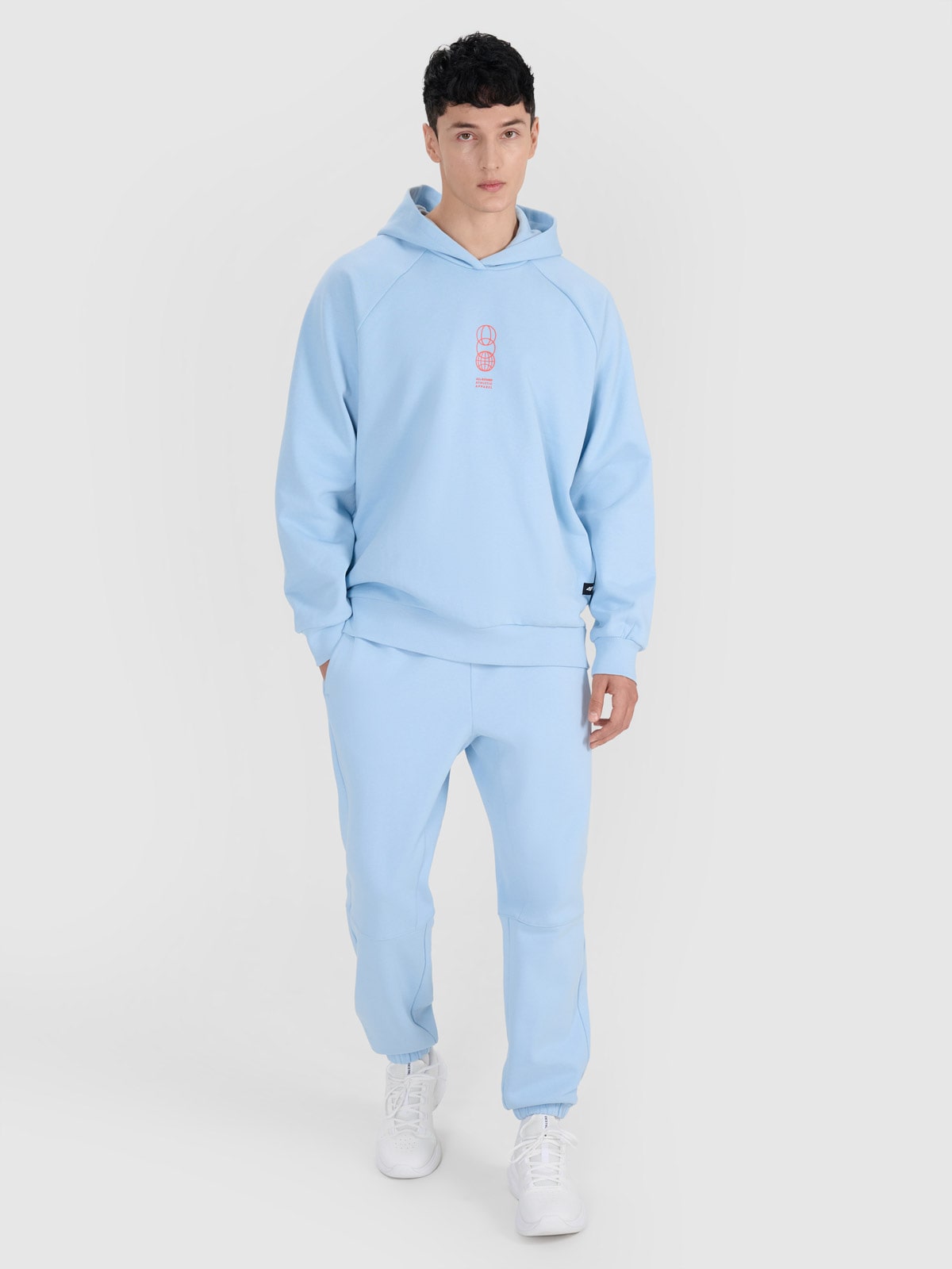 4F Spodnie dresowe joggery męskie - niebieskie L