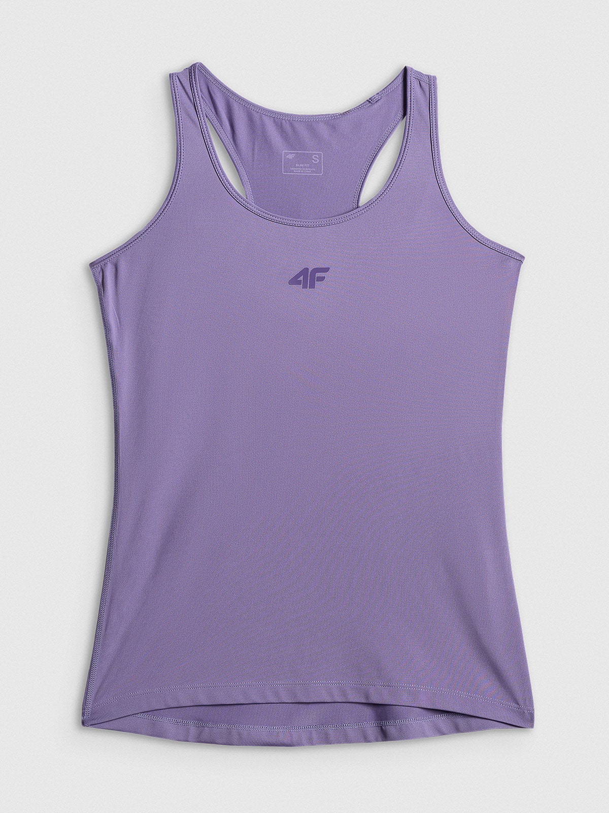 4F Top treningowy slim szybkoschnący damski - fioletowy XL