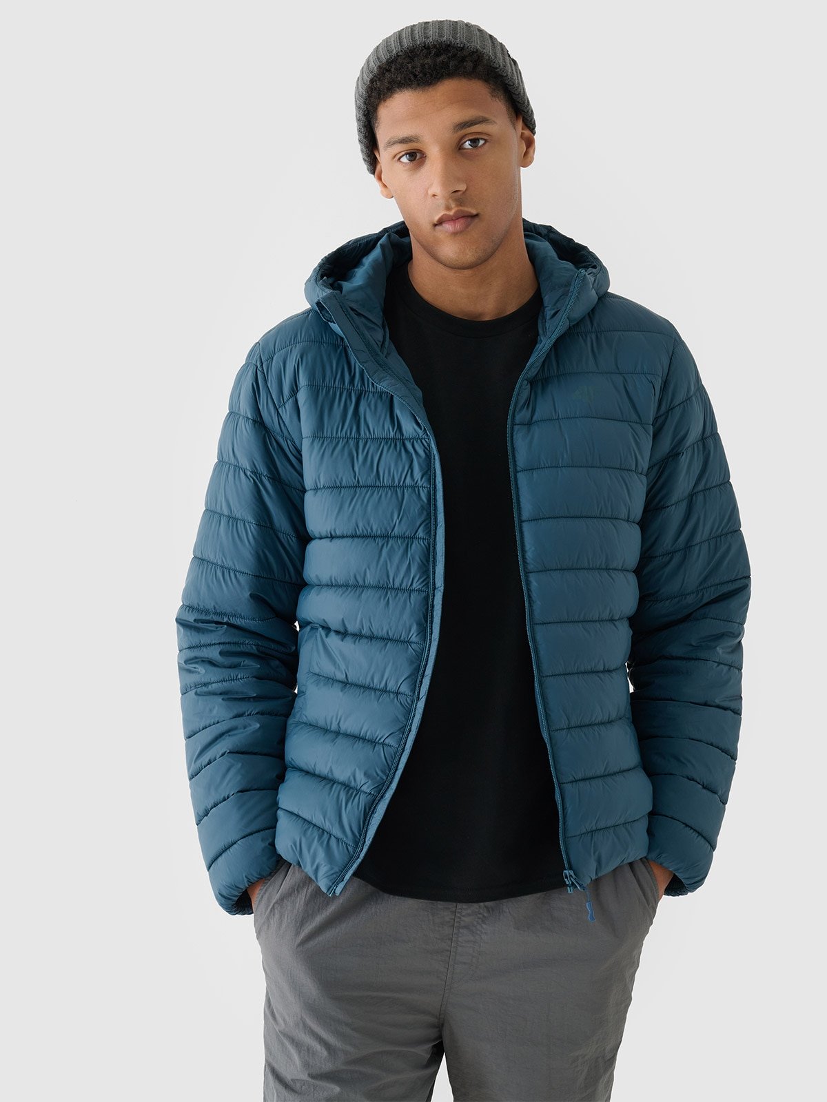 4F Kurtka puchowa z syntetycznym wypełnieniem męska - morska 3XL