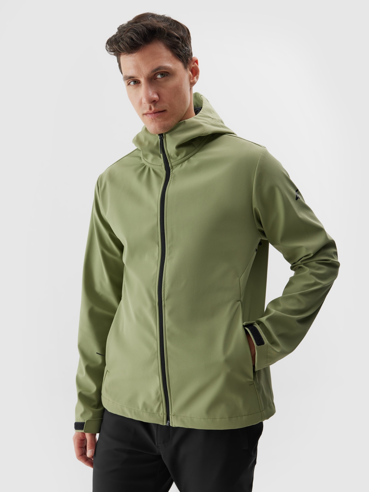 4F Kurtka softshell wiatroodporna membrana 5000 męska - khaki 3XL