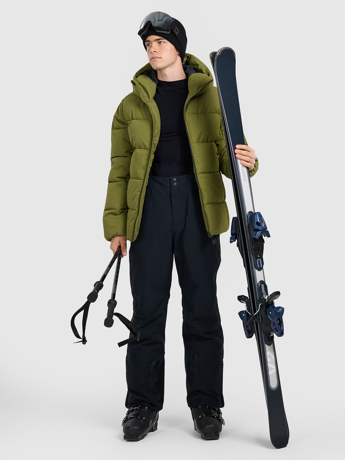 4F Spodnie narciarskie membrana 5000 męskie - czarne 3XL