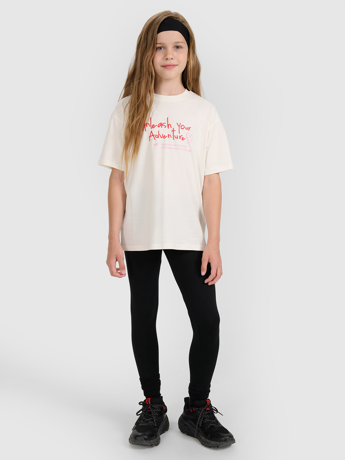 4F Legginsy dzianinowe dziewczęce - czarne 152 (11-12 lat)