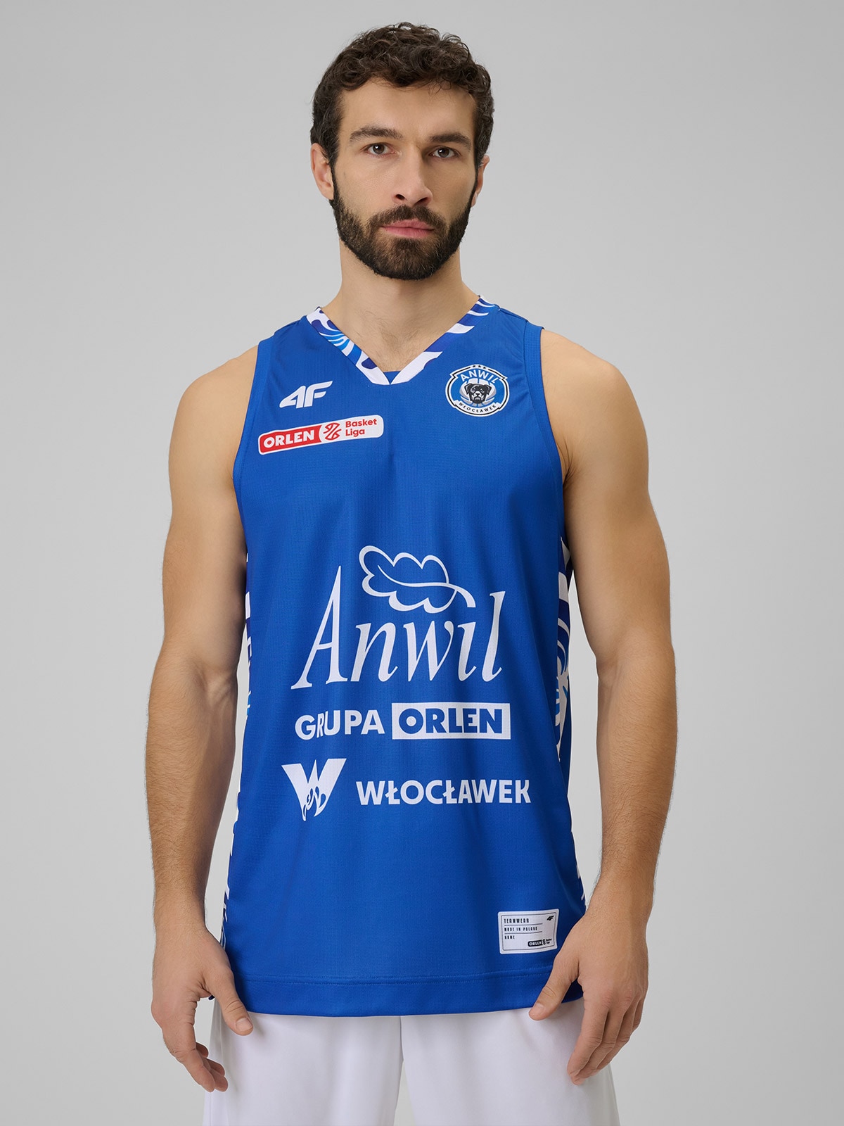 4F Koszulka meczowa replika wyjazdowa z sezonu 2025/26 męska 4F x Anwil Włocławek - niebieska M