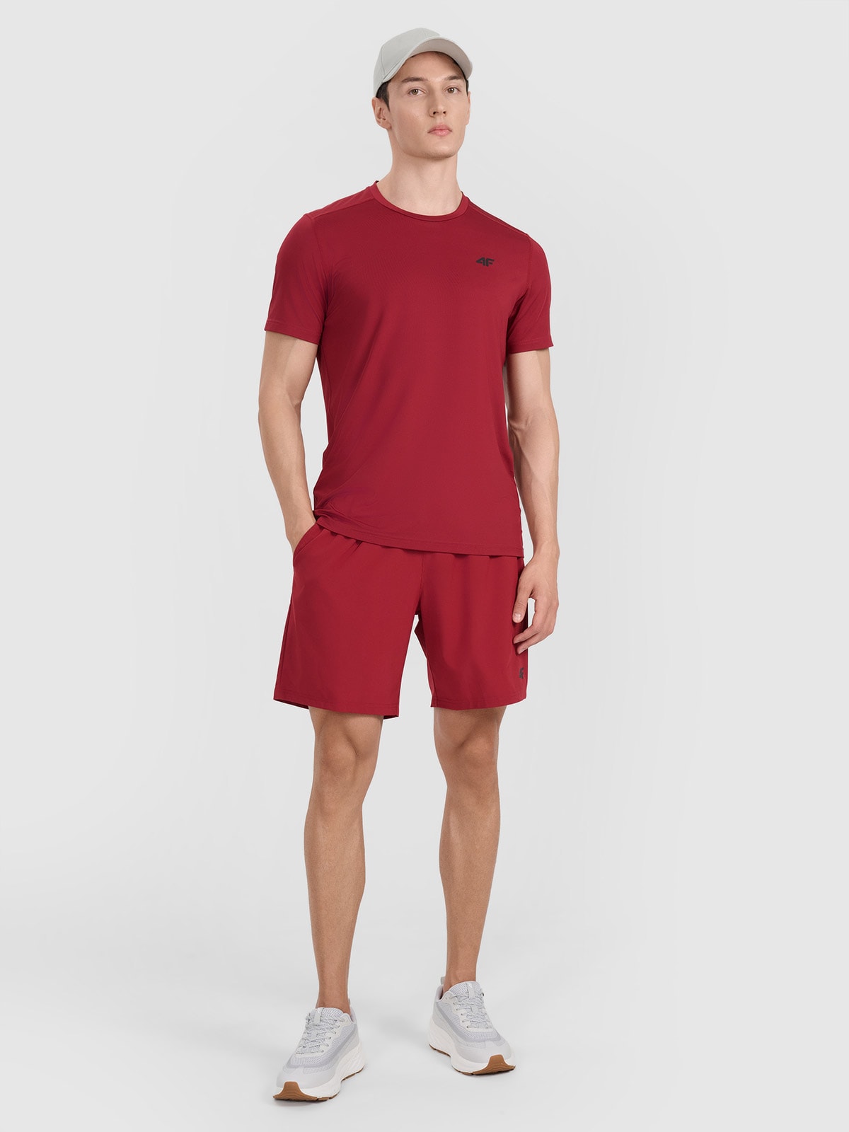 4F Spodenki treningowe szybkoschnące męskie - czerwone 3XL