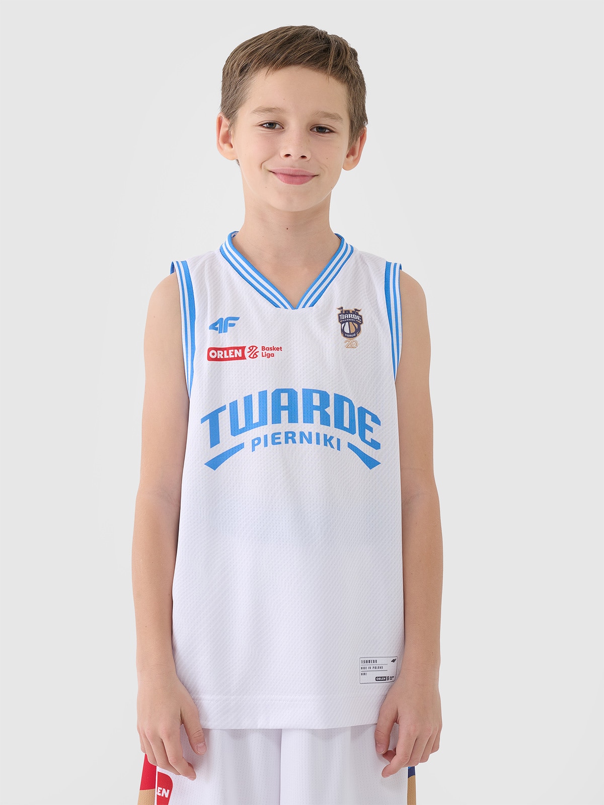 4F Koszulka meczowa replika domowa z sezonu 2024/25 dziecięca 4F x Twarde Pierniki Toruń - multikolor 110/116